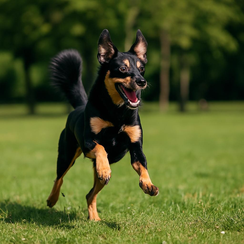 Jak zmęczyć psa ruchem - pies biegnie po trawie, rozładowując nadmiar energii